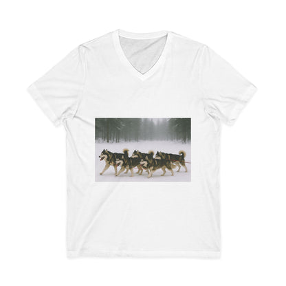 Mush On Unisex Short Sleeve V-Neck Tee