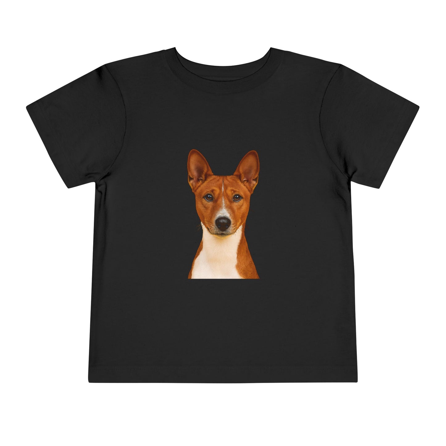 Basenji Head Toddler Unisex Short Sleeve Crewneck Tee