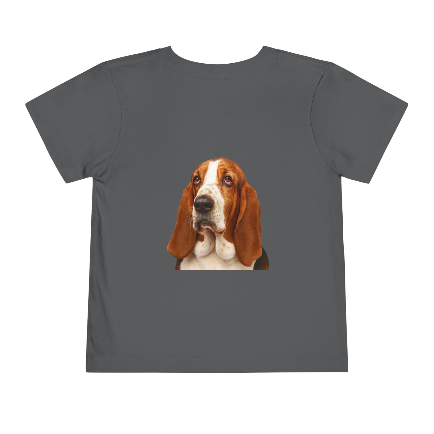 Basset Head Toddler Unisex Short Sleeve Crewneck Tee