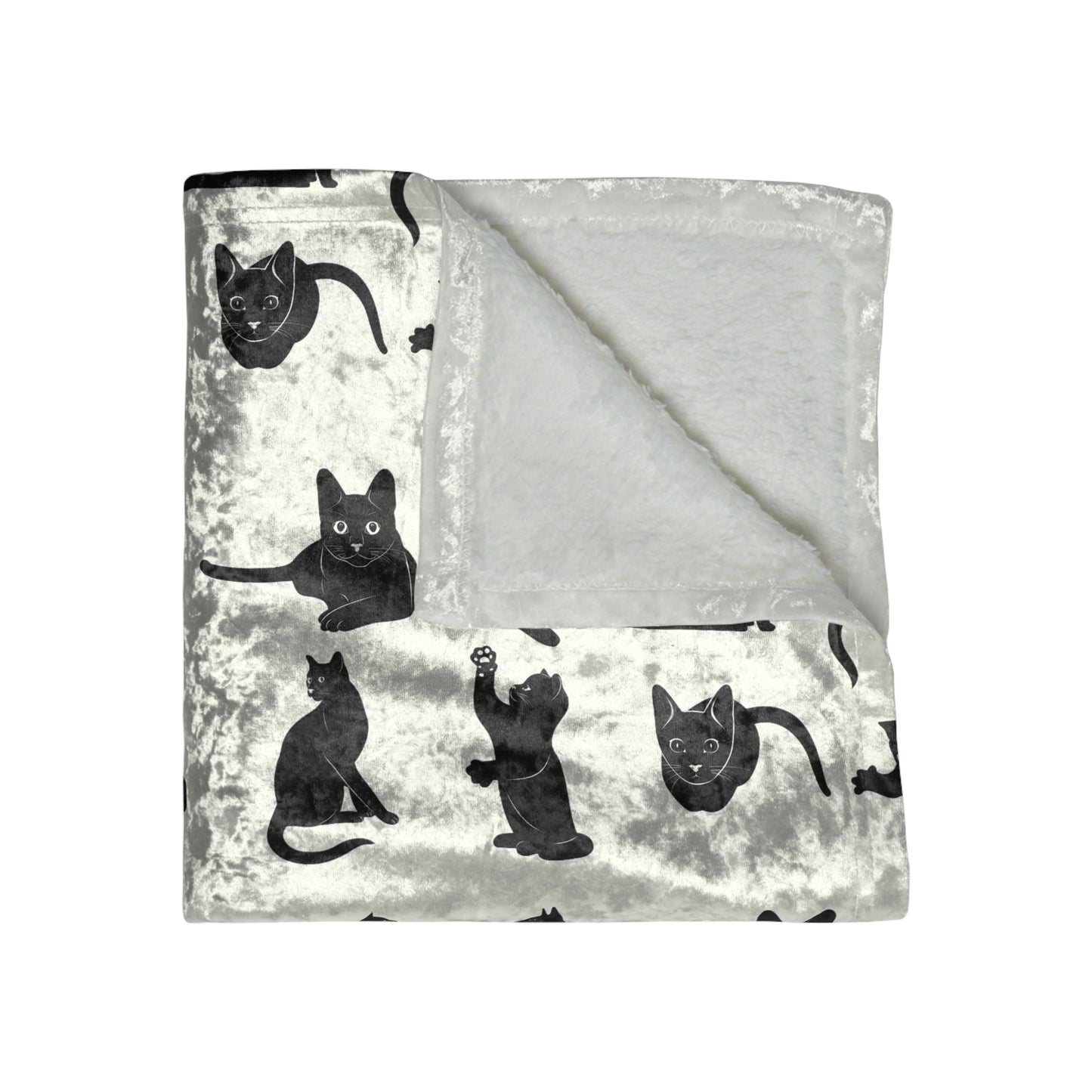 Cats Crushed Velvet Blanket