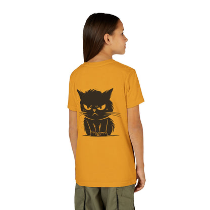 Angry Cat Youth Unisex Short Sleeve Crewneck Tee
