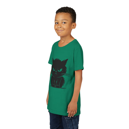 Angry Cat Youth Unisex Short Sleeve Crewneck Tee