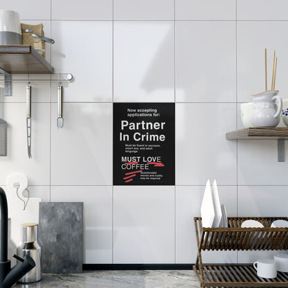 Partner In Crime Ceramic Photo Tile