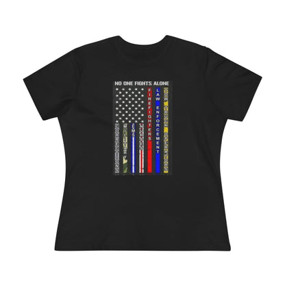 No One Fights Alone Women's Short Sleeve Crewneck Tee
