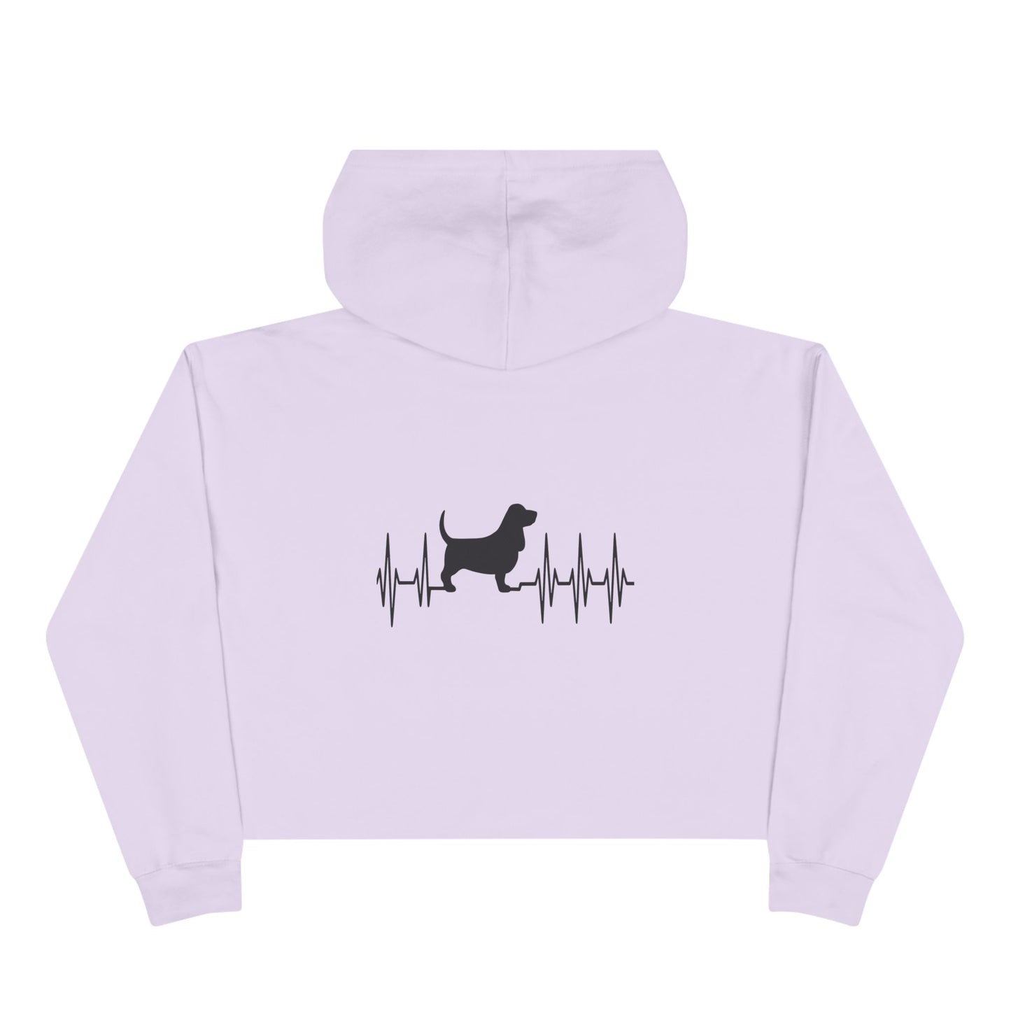 My Heart Beats For Basset Hounds Women's Crop Hoodie