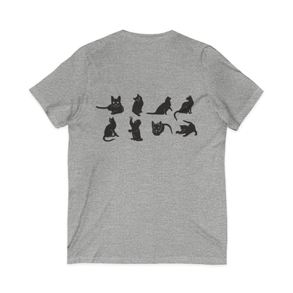 Cats Unisex Short Sleeve V-Neck Tee