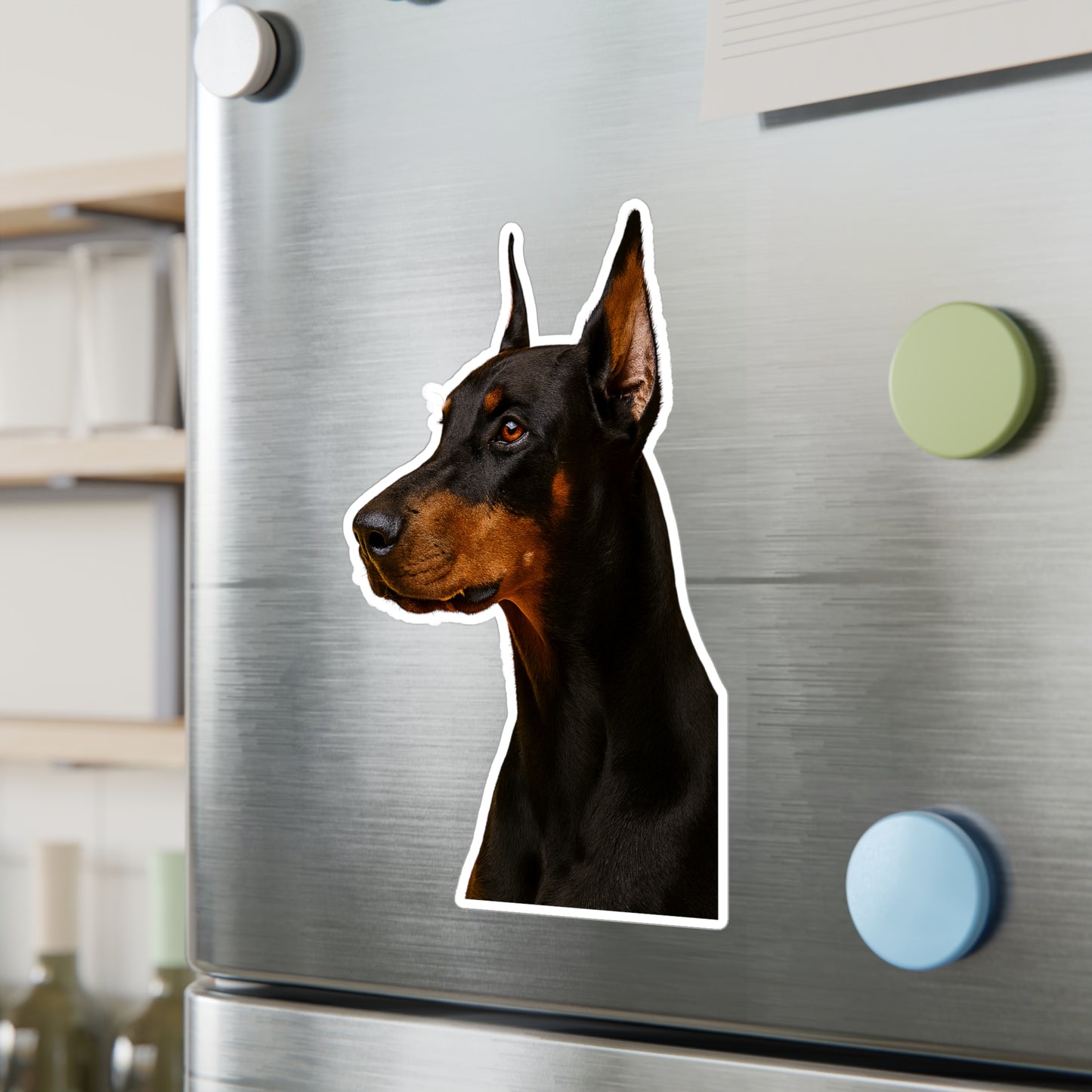 Doberman Head Vinyl Decal