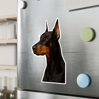 Doberman Head Vinyl Decal