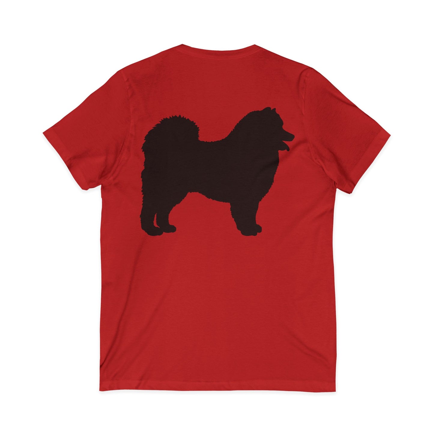 Samoyed Silhouette Unisex Short Sleeve V-Neck Tee