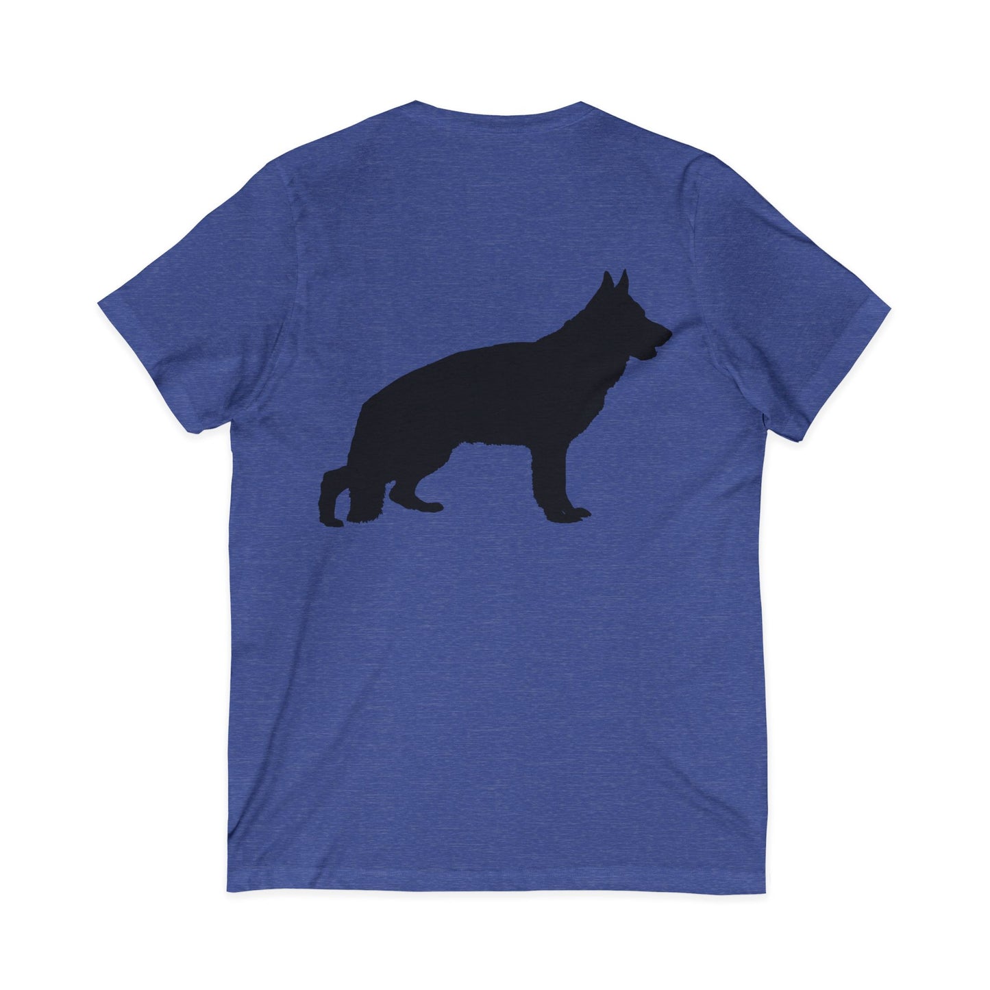 German Shepherd Silhouette Unisex Short Sleeve V-Neck Tee