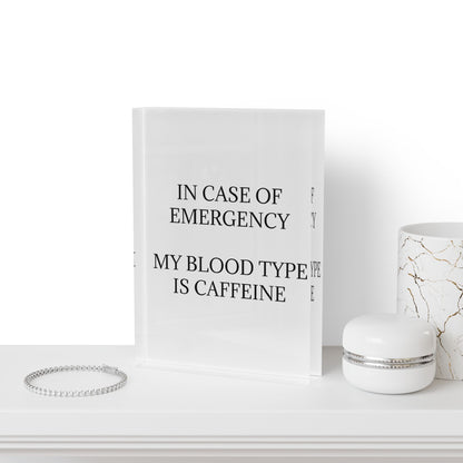 Blood Type Acrylic Photo Block