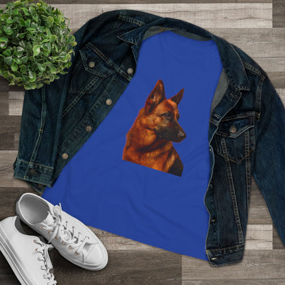 German Shepherd Head Women's Short Sleeve Crewneck Tee