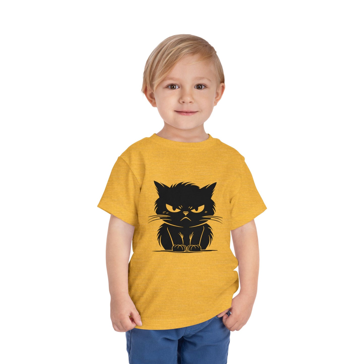 Angry Cat Toddler Unisex Short Sleeve Crewneck Tee