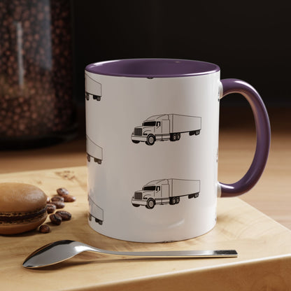 Semi Truck 2-Tone Coffee Mug