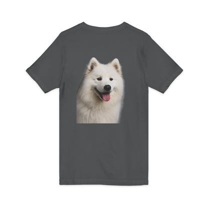 Samoyed Head Unisex Short Sleeve V-Neck Tee