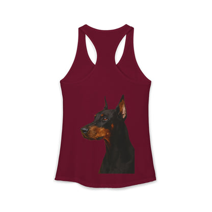 Doberman Head Women's Racerback Tank