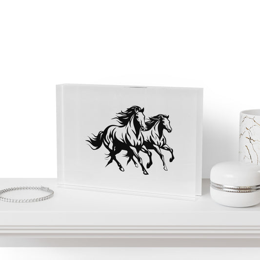 Horsin' Around Acrylic Photo Block