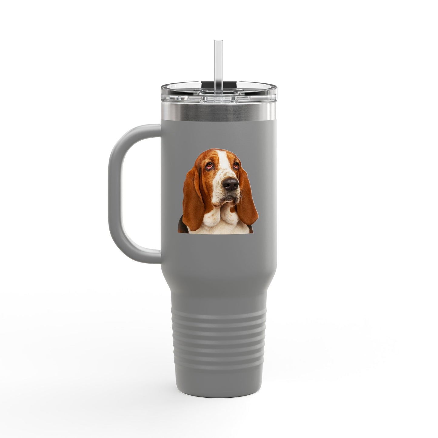 Basset Head Insulated Travel Mug