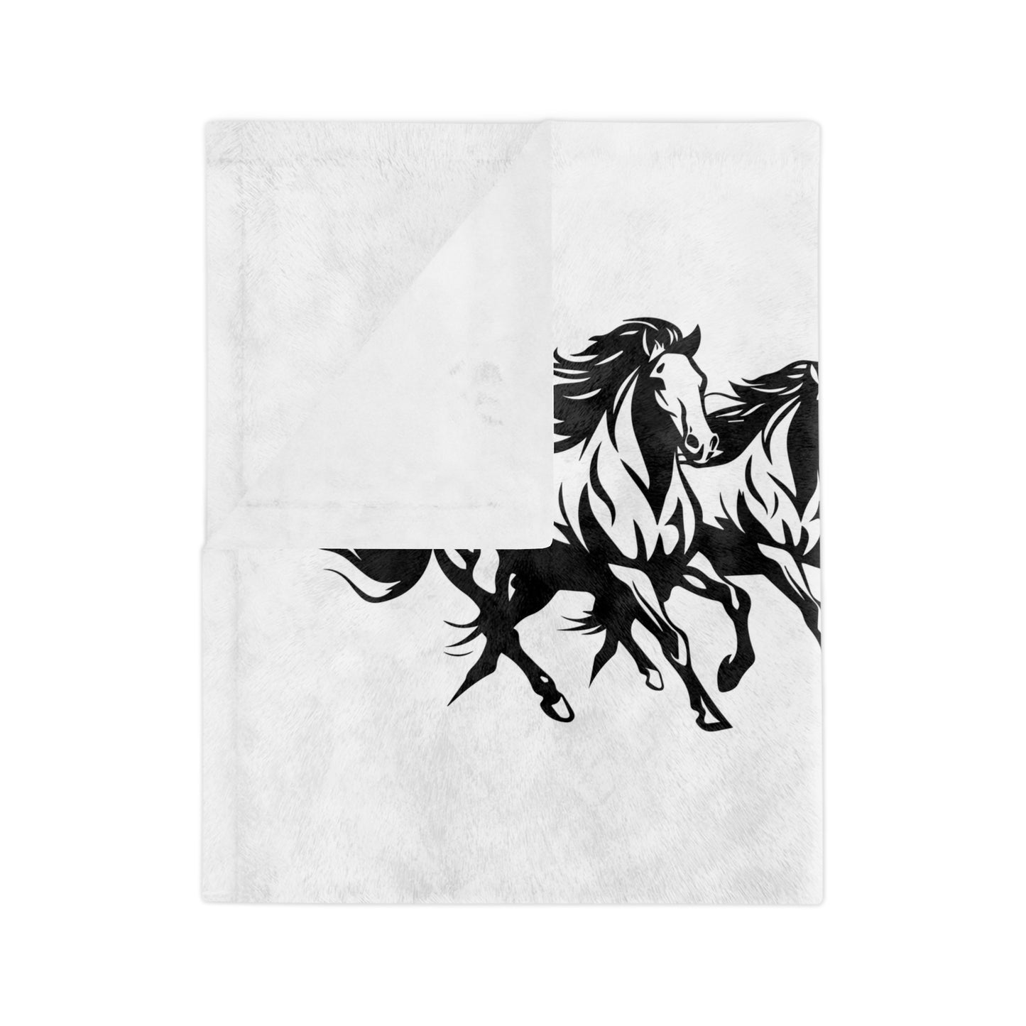 Horsin' Around Velveteen Microfiber Blanket