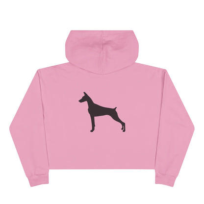 Doberman Silhouette Women's Crop Hoodie