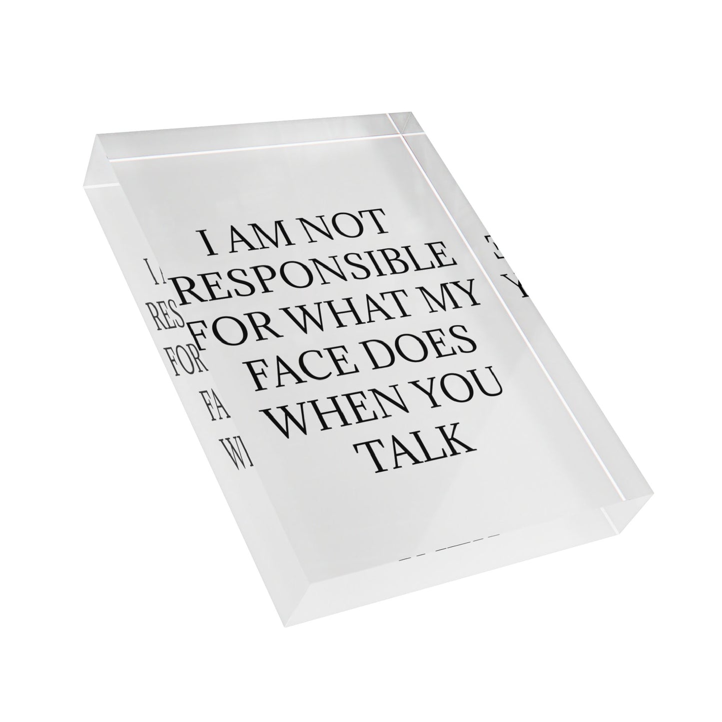 When You Talk Acrylic Photo Block