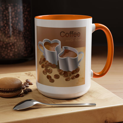 Coffee With Love 2-Tone Coffee Mug