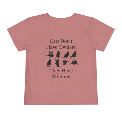 Cat Minions Toddler Unisex Short Sleeve Crewneck Tee