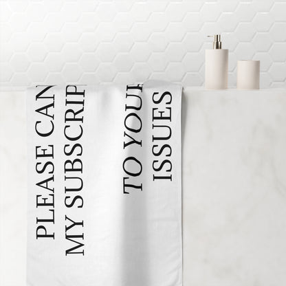 Cancel My Subscription Mink-Cotton  Beach Towel