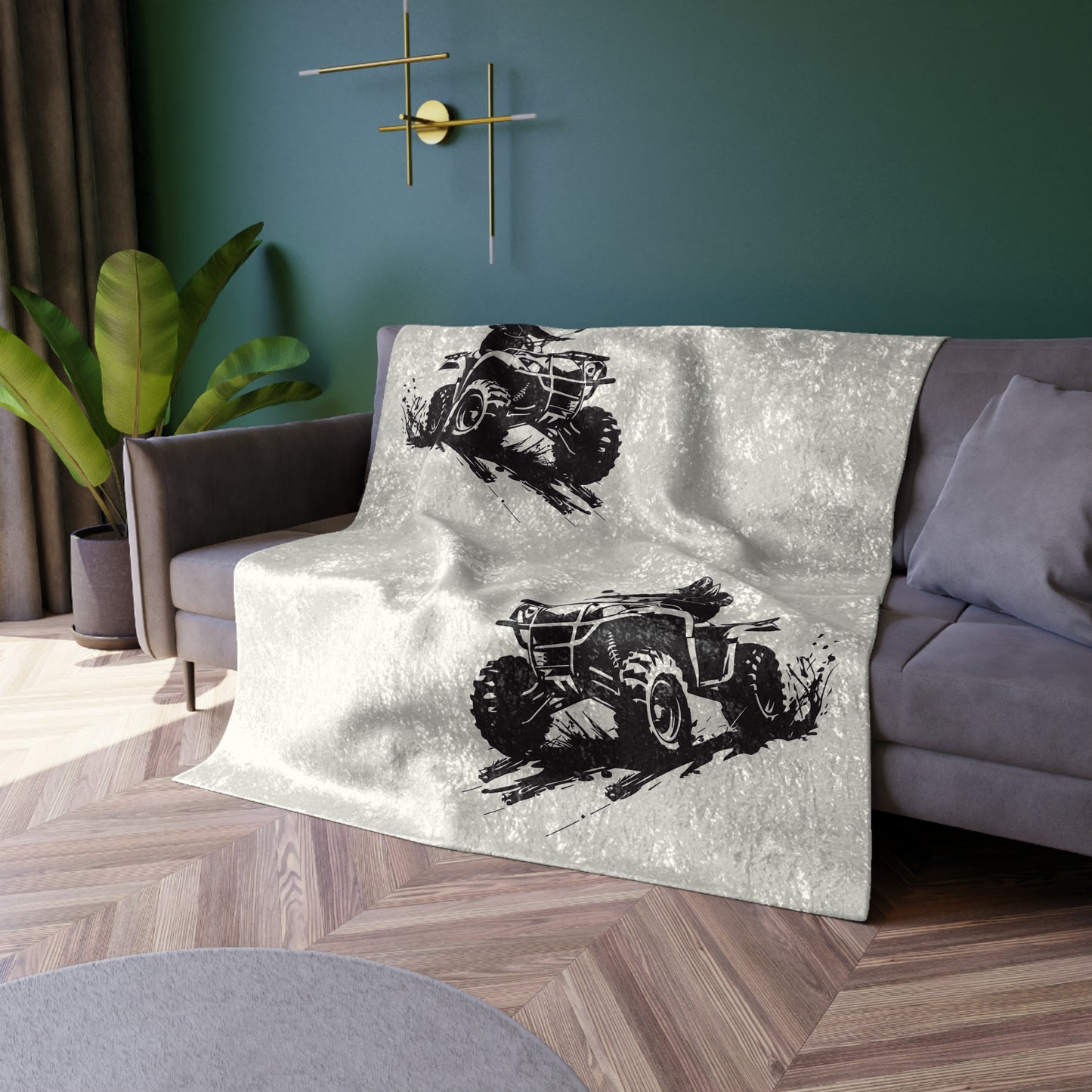 Slingin' Mud Quad Crushed Velvet Blanket