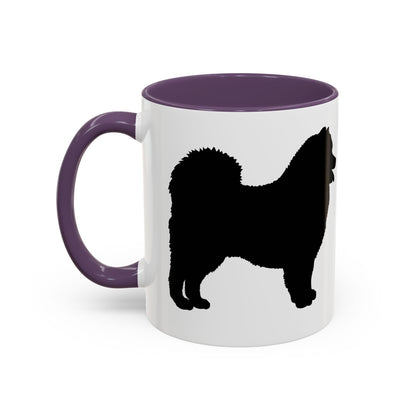 Samoyed Silhouette 2-Tone Coffee Mug