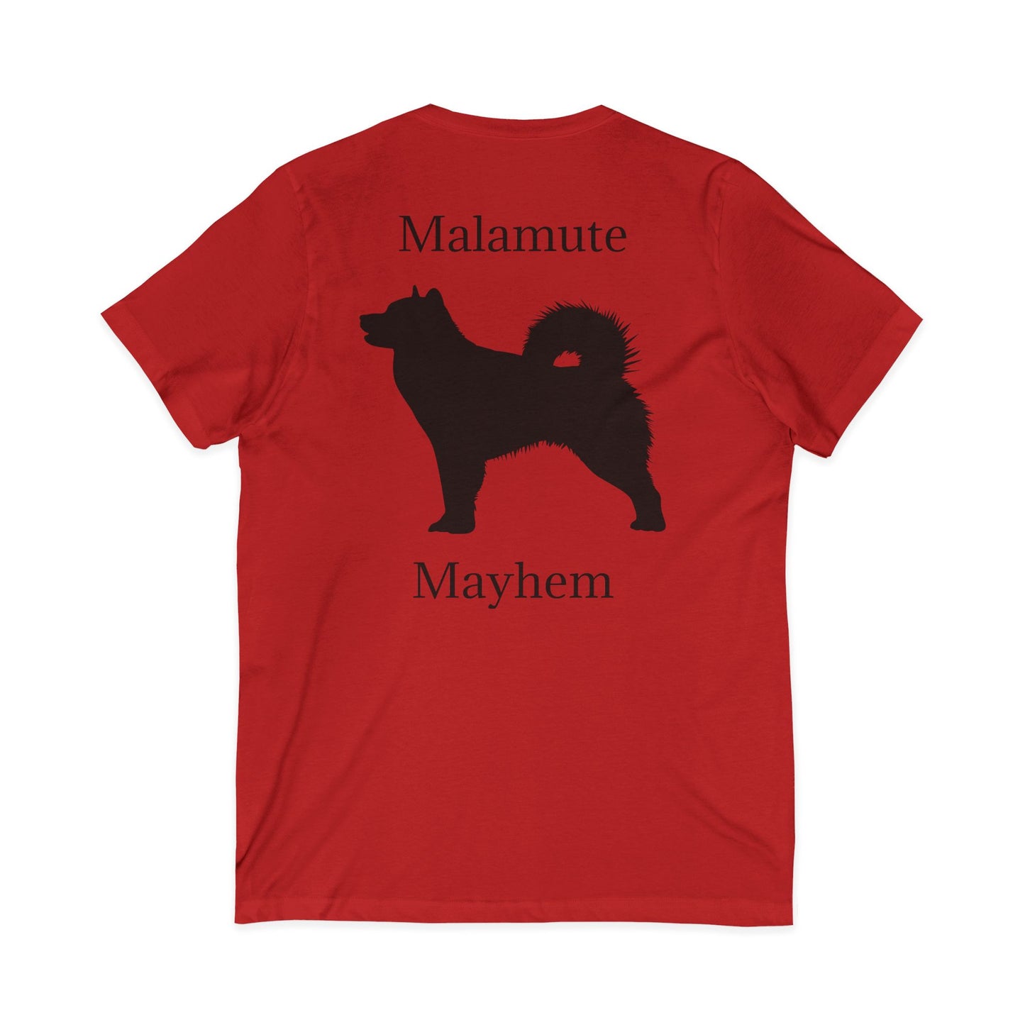 Malamute Mayhem Unisex Short Sleeve V-Neck Tee