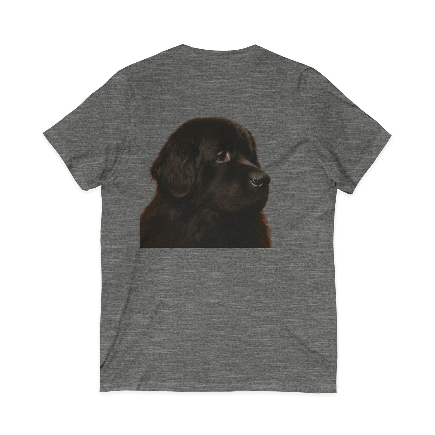 Newfie Head Unisex Short Sleeve V-Neck Tee