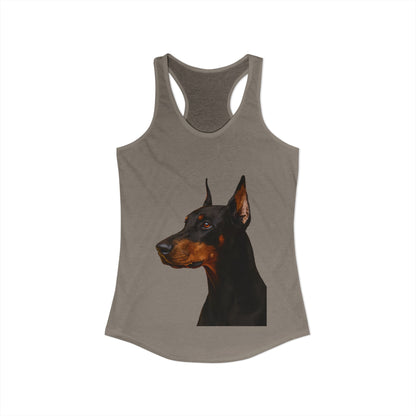 Doberman Head Women's Racerback Tank