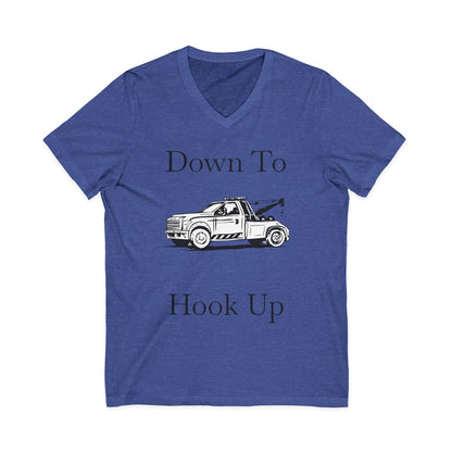 Down To Hook Up Unisex Short Sleeve V-Neck Tee