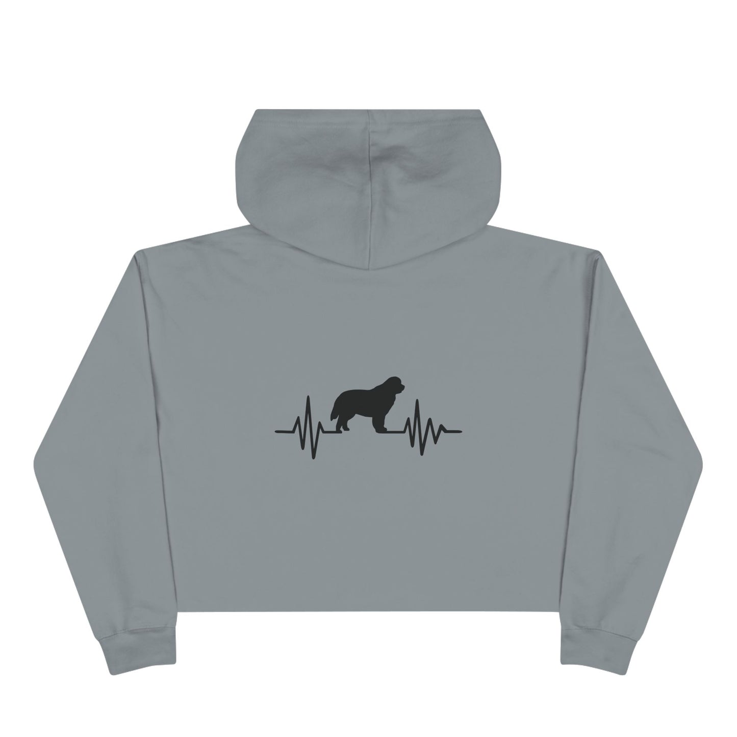 My Heart Beats For Newfies Women's Crop Hoodie