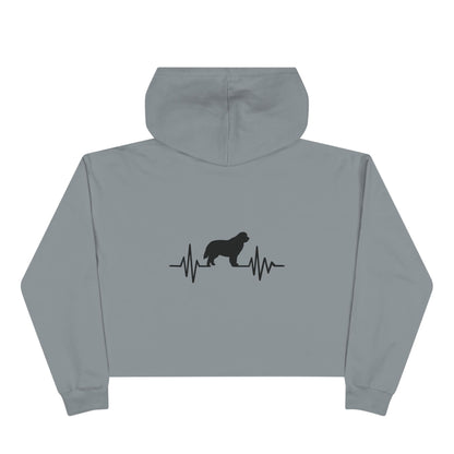 My Heart Beats For Newfies Women's Crop Hoodie