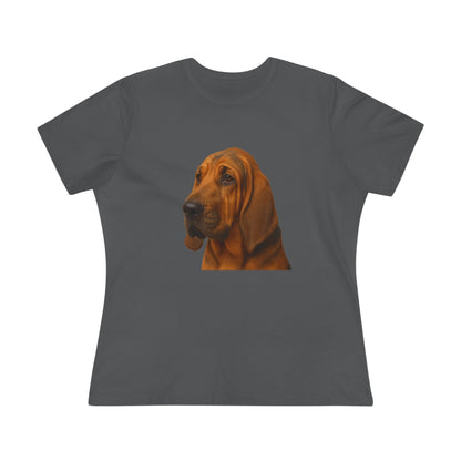 Bloodhound Head Women's Short Sleeve Crewneck Tee