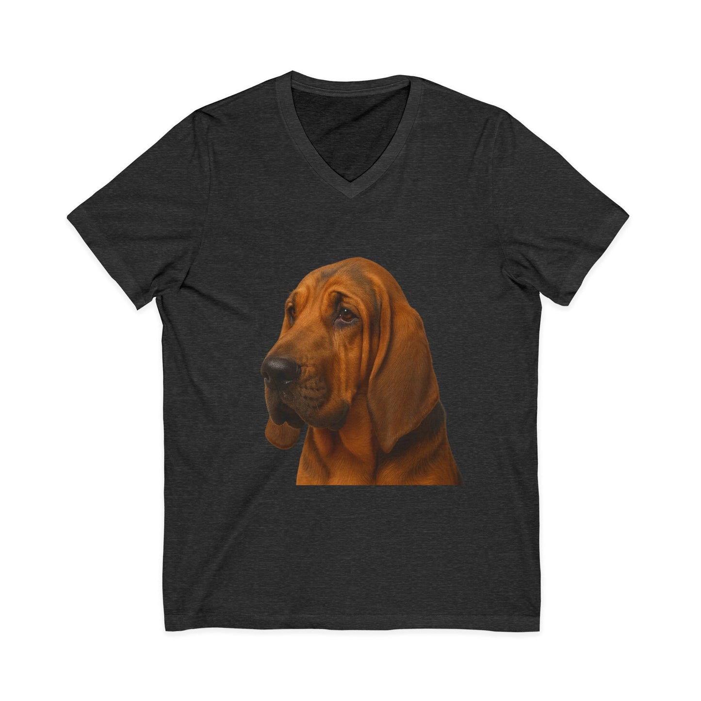 Bloodhound Head Unisex Short Sleeve V-Neck Tee