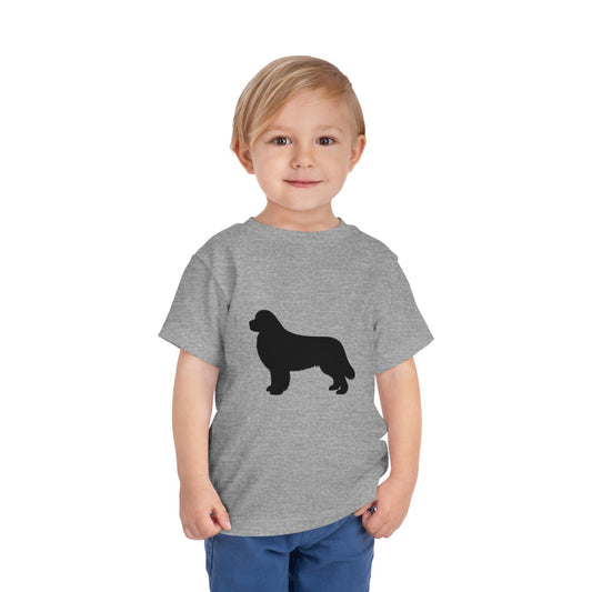 Newfie Silhouette Toddler Unisex Short Sleeve Crewneck Tee