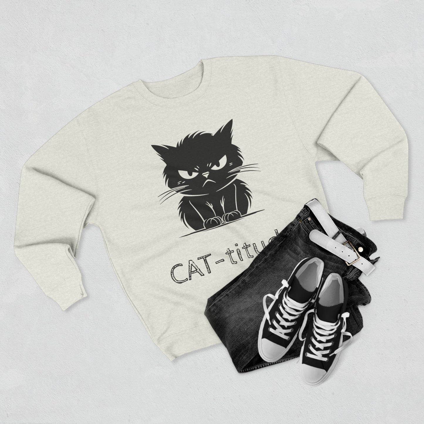 CAT-titude Unisex Crewneck Sweatshirt