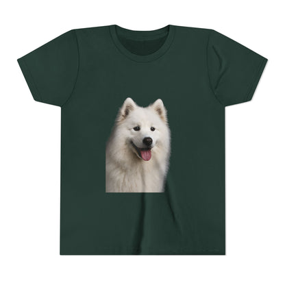 Samoyed Head Youth Unisex Short Sleeve Crewneck Tee