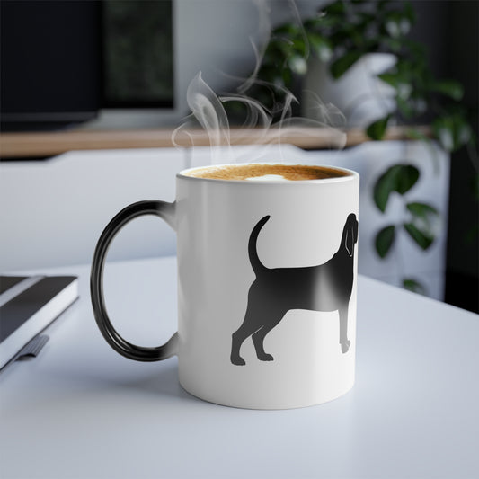 Bloodhound Silhouette Color Changing Mug
