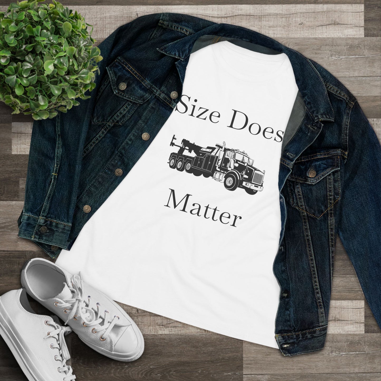 Size Does Matter Women's Short Sleeve Crewneck Tee