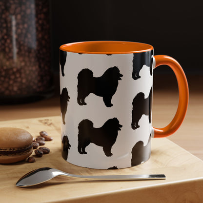 Samoyed Silhouette 2-Tone Coffee Mug