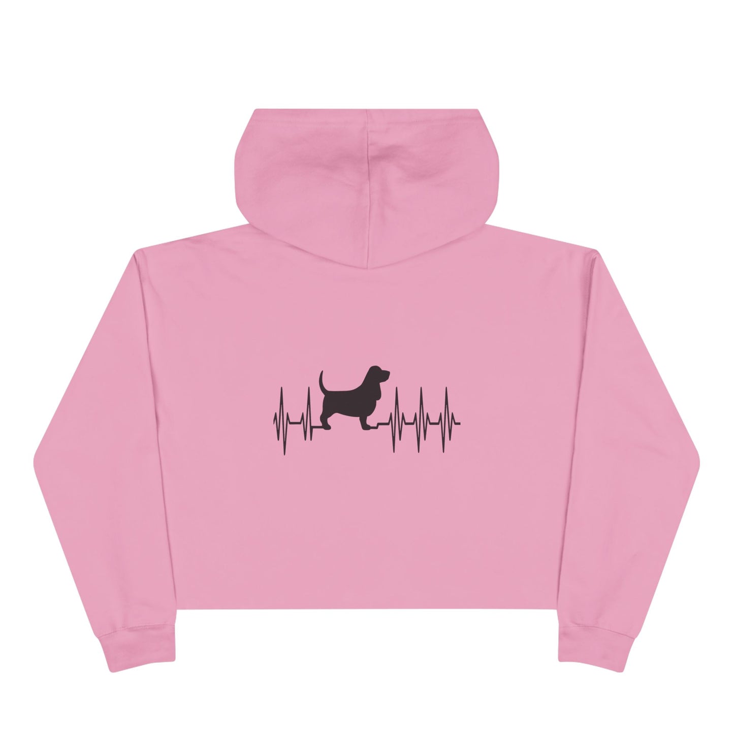 My Heart Beats For Basset Hounds Women's Crop Hoodie