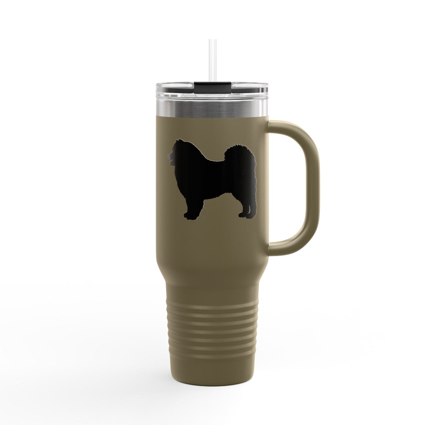 Samoyed Silhouette Insulated Travel Mug