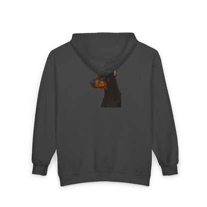 Doberman Head Unisex Full Zip Hoodie