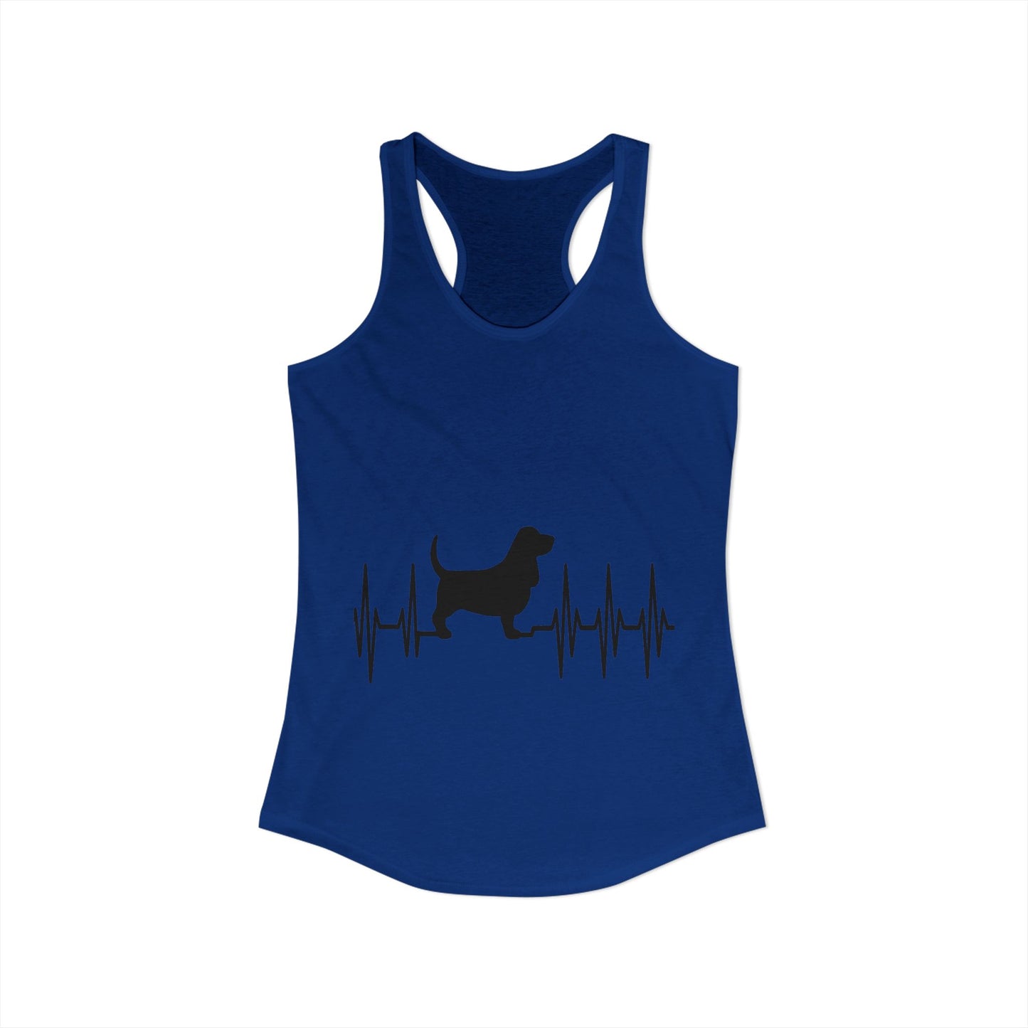 My Heart Beats For Bassets Women's Racerback Tank