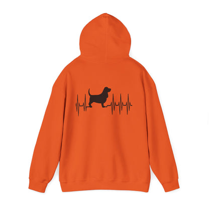 My Heart Beats For Basset Hounds Unisex Hoodie