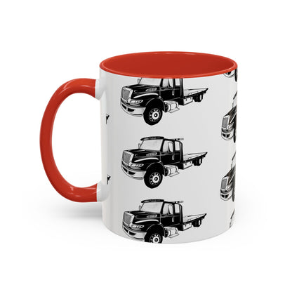 Flatbed Tow Truck 2-Tone Coffee Mug